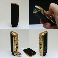 Jobon 3-Flame Cigar Lighter with Punch