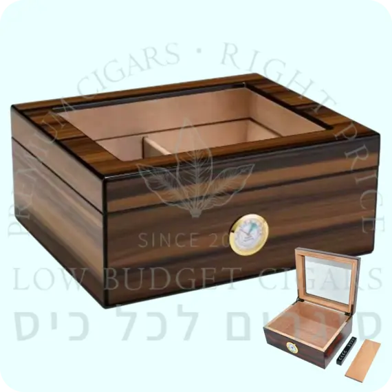 Glasstop Humidor Ebony
